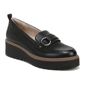 Naturalizer Loafers Womens 9 Black Soul Joyla Platform Lug Sole Penny Preppy